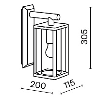 Maytoni Outdoor Cell Настенный светильник (бра) цвет: графит O452WL-01GF1
