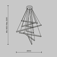 Maytoni Modern Line Подвесной светильник цвет: черный MOD016PL-L96BK