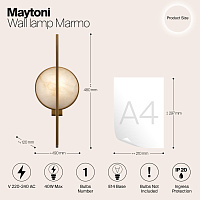 Maytoni Modern Marmo Настенный светильник (бра) цвет: латунь MOD099WL-01G