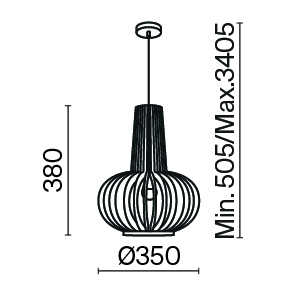 Maytoni Modern Roots Подвесной светильник цвет: черный MOD193PL-01W1