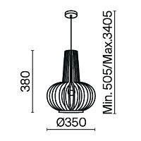 Maytoni Modern Roots Подвесной светильник цвет: черный MOD193PL-01W1