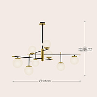 Maytoni Modern Nostalgia Подвесной светильник цвет: черный и золото MOD048PL-09G