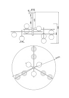 Maytoni Modern Nostalgia Подвесной светильник цвет: черный и золото MOD048PL-09G