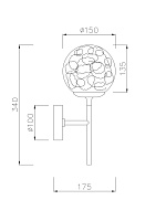 Maytoni Modern Ligero Настенный светильник (бра) цвет: латунь MOD061WL-01BS
