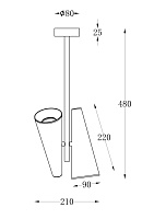 Maytoni Modern Giro Потолочный светильник цвет: латунь MOD095CL-02BS