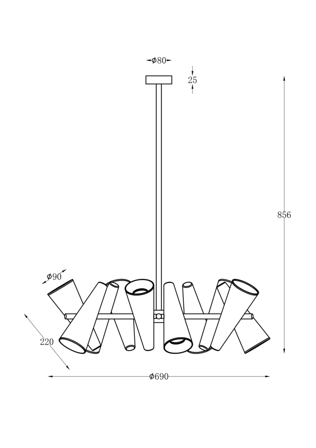Maytoni Modern Giro Подвесной светильник цвет: белый MOD095PL-10W