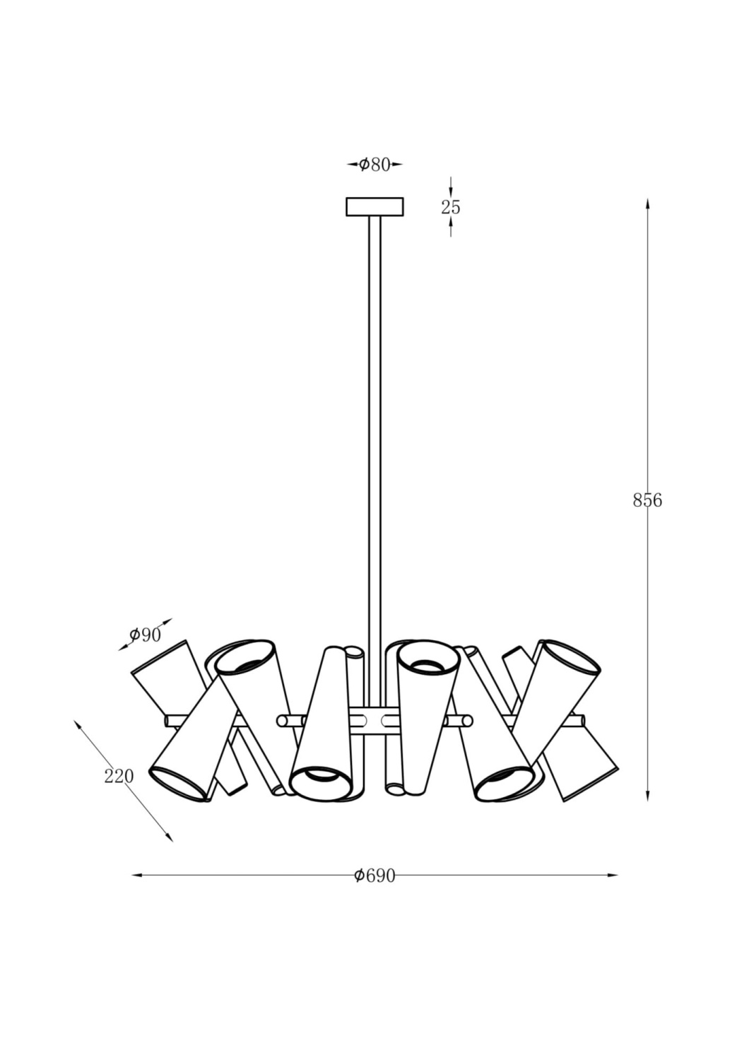 Maytoni Modern Giro Подвесной светильник цвет: белый MOD095PL-14W