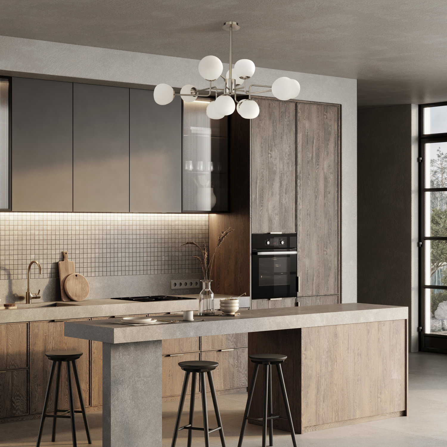 Maytoni Modern Erich Люстра цвет: никель MOD221-PL-12-N