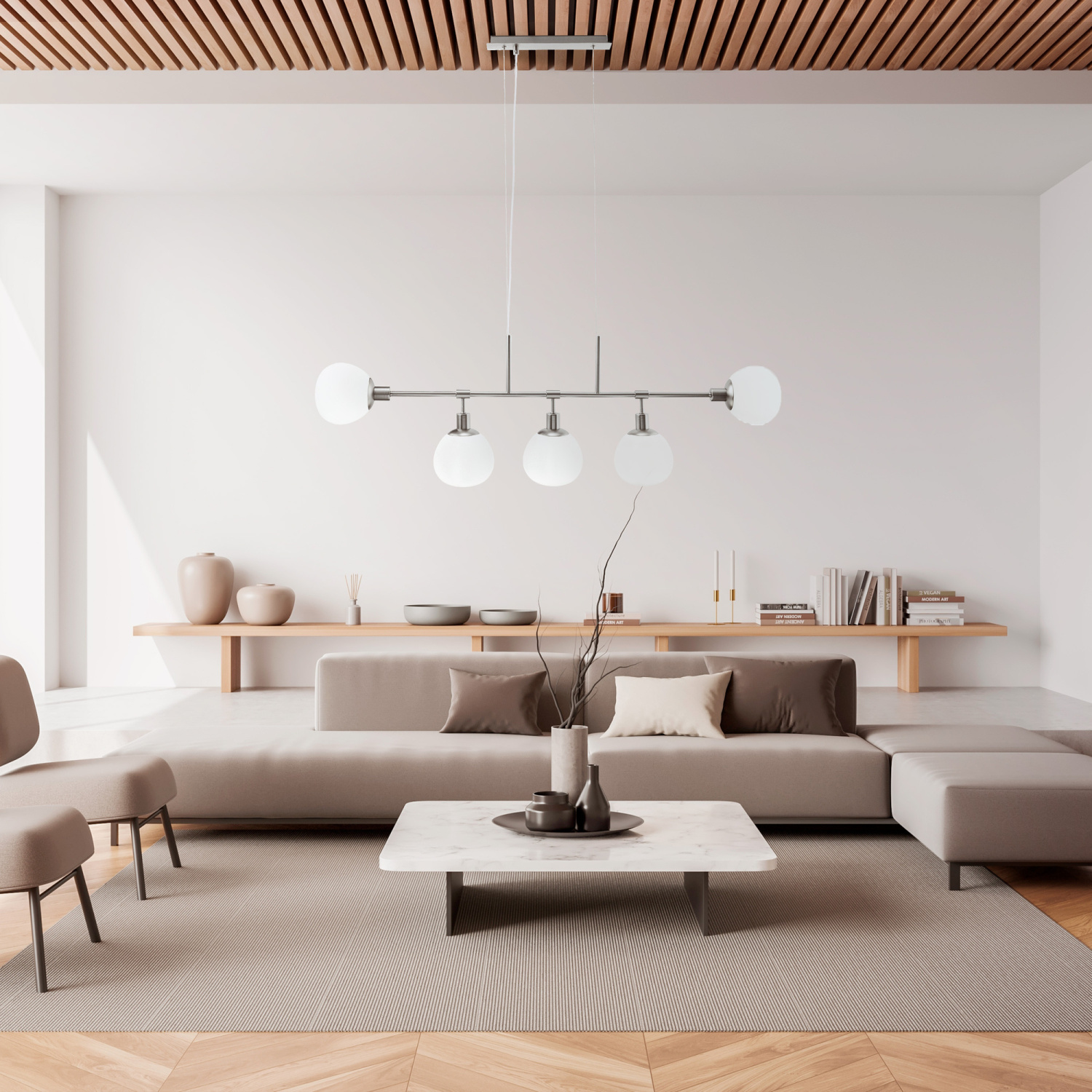 Maytoni Modern Erich Подвесной светильник цвет: никель MOD221-PL-05-N