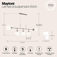 Maytoni Modern Erich Подвесной светильник цвет: никель MOD221-PL-05-N