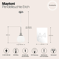Maytoni Modern Erich Подвесной светильник цвет: латунь MOD221-PL-01-G