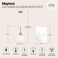 Maytoni Modern Erich Подвесной светильник цвет: латунь MOD221-PL-01-G