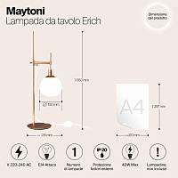 Maytoni Modern Erich Настольный светильник цвет: латунь MOD221-TL-01-G