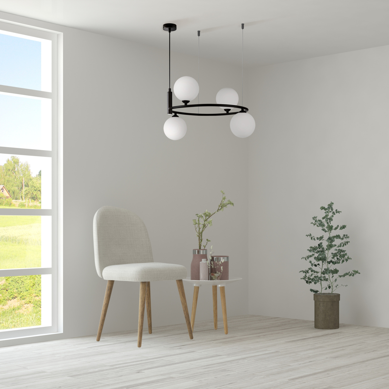 Maytoni Modern Ring Подвесной светильник цвет: черный MOD013PL-04B