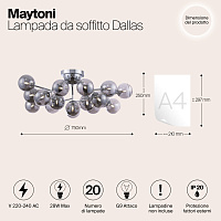 Maytoni Modern Dallas Потолочный светильник цвет: хром MOD545PL-20CH