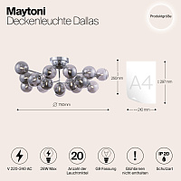 Maytoni Modern Dallas Потолочный светильник цвет: хром MOD545PL-20CH