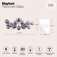 Maytoni Modern Dallas Потолочный светильник цвет: хром MOD545PL-20CH