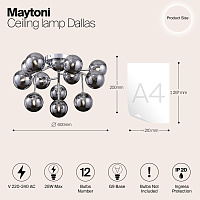 Maytoni Modern Dallas Потолочный светильник цвет: хром MOD545PL-12CH