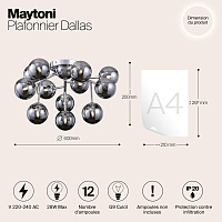 Maytoni Modern Dallas Потолочный светильник цвет: хром MOD545PL-12CH