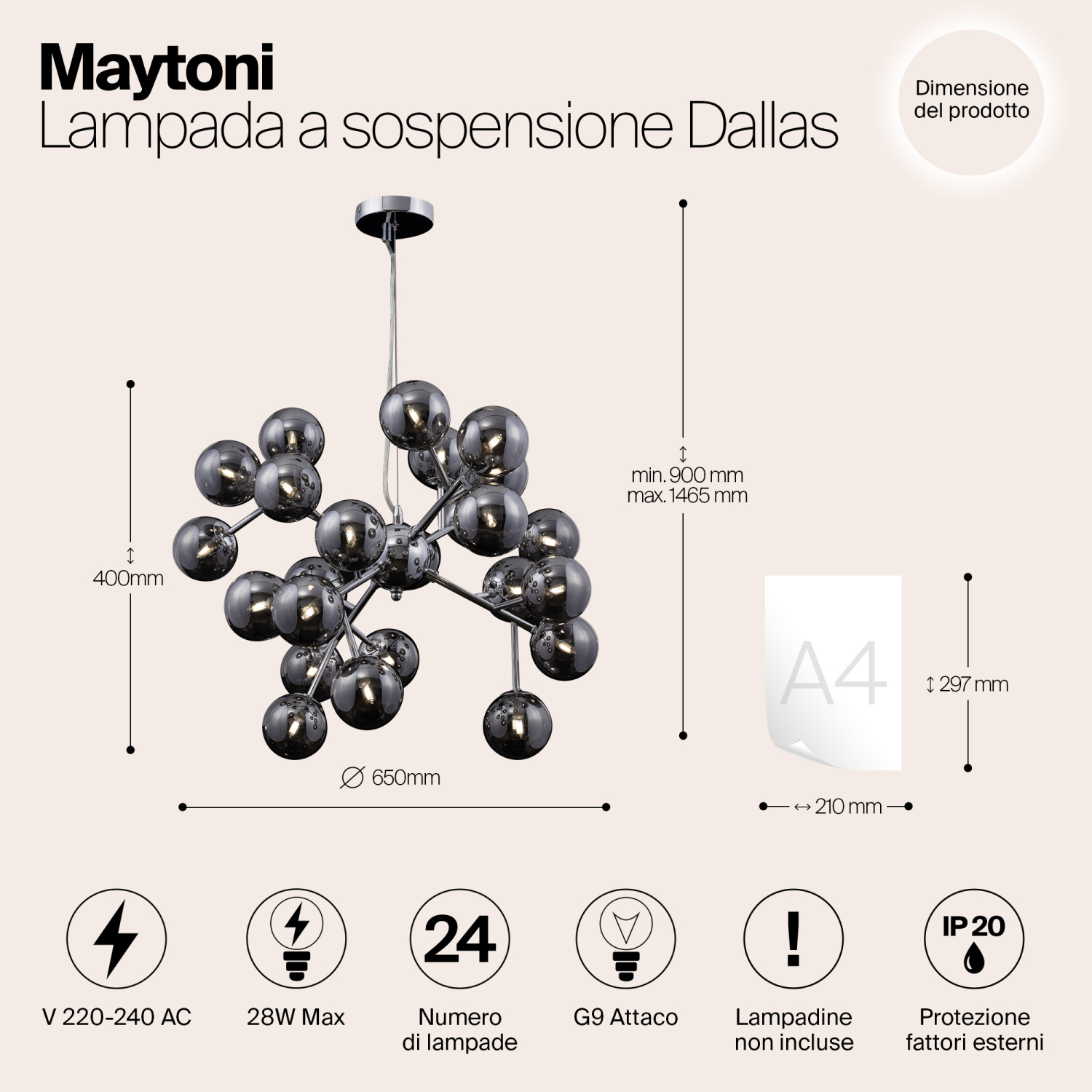 Maytoni Modern Dallas Подвесной светильник цвет: золото MOD545PL-24G