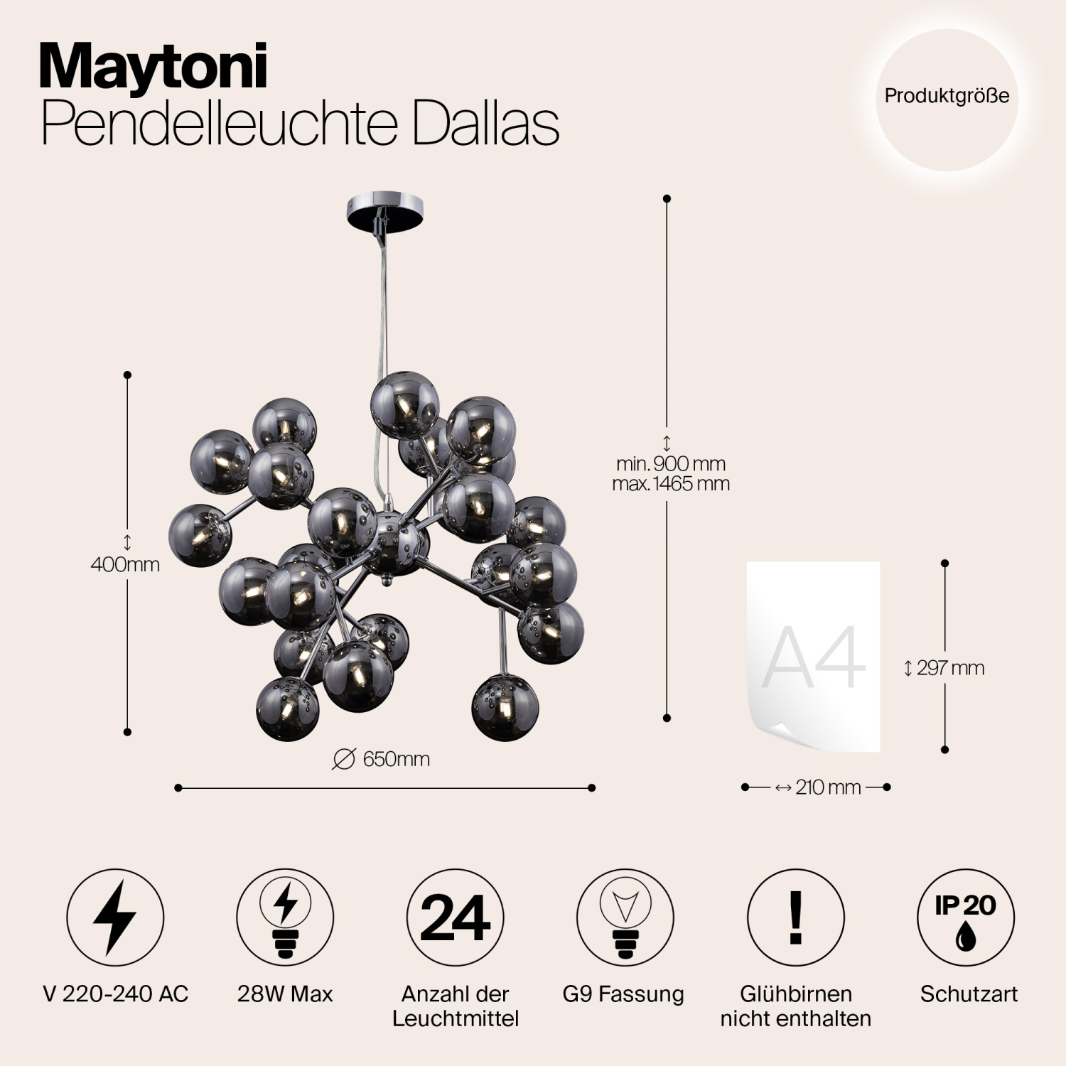 Maytoni Modern Dallas Подвесной светильник цвет: золото MOD545PL-24G