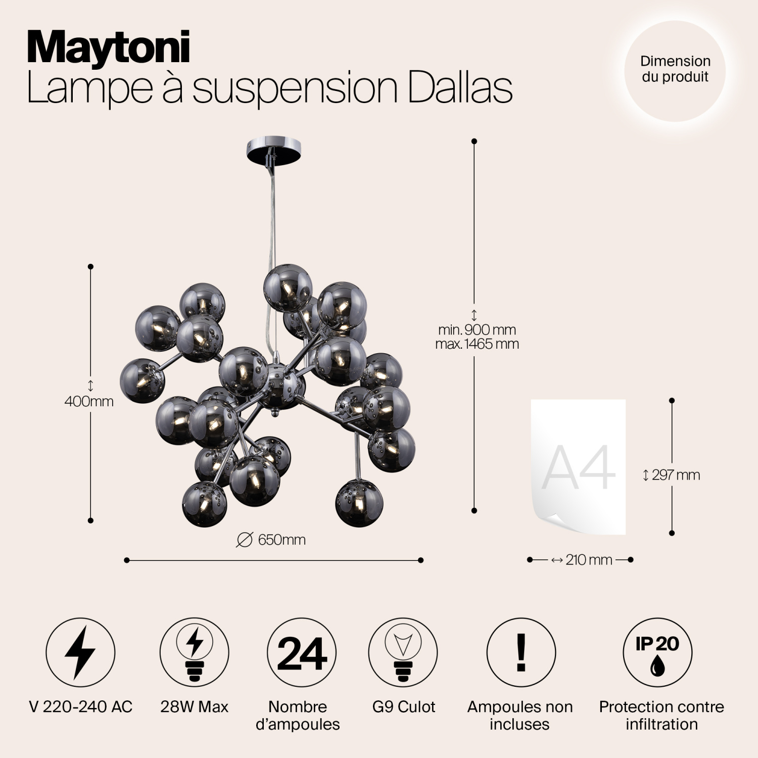 Maytoni Modern Dallas Подвесной светильник цвет: золото MOD545PL-24G