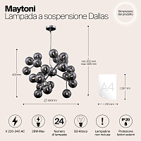 Maytoni Modern Dallas Подвесной светильник цвет: золото MOD545PL-24G