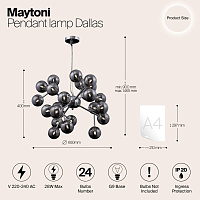 Maytoni Modern Dallas Подвесной светильник цвет: золото MOD545PL-24G