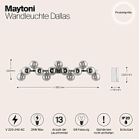 Maytoni Modern Dallas Настенный светильник (бра) цвет: хром MOD547WL-13CH