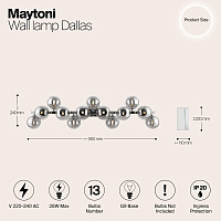 Maytoni Modern Dallas Настенный светильник (бра) цвет: хром MOD547WL-13CH