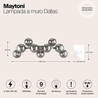 Maytoni Modern Dallas Настенный светильник (бра) цвет: хром MOD547WL-09CH