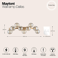 Maytoni Modern Dallas Настенный светильник (бра) цвет: золото MOD547WL-09G