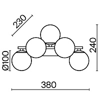 Maytoni Modern Dallas Настенный светильник (бра) цвет: золото MOD547WL-05G