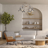 Maytoni Modern Void Подвесной светильник цвет: серебро MOD030PL-06GR