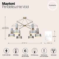 Maytoni Modern Void Подвесной светильник цвет: серебро MOD030PL-06GR