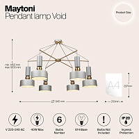 Maytoni Modern Void Подвесной светильник цвет: серебро MOD030PL-06GR