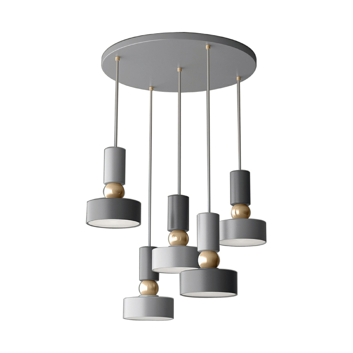 Maytoni Modern Void Подвесной светильник цвет: серебро MOD030PL-05GR