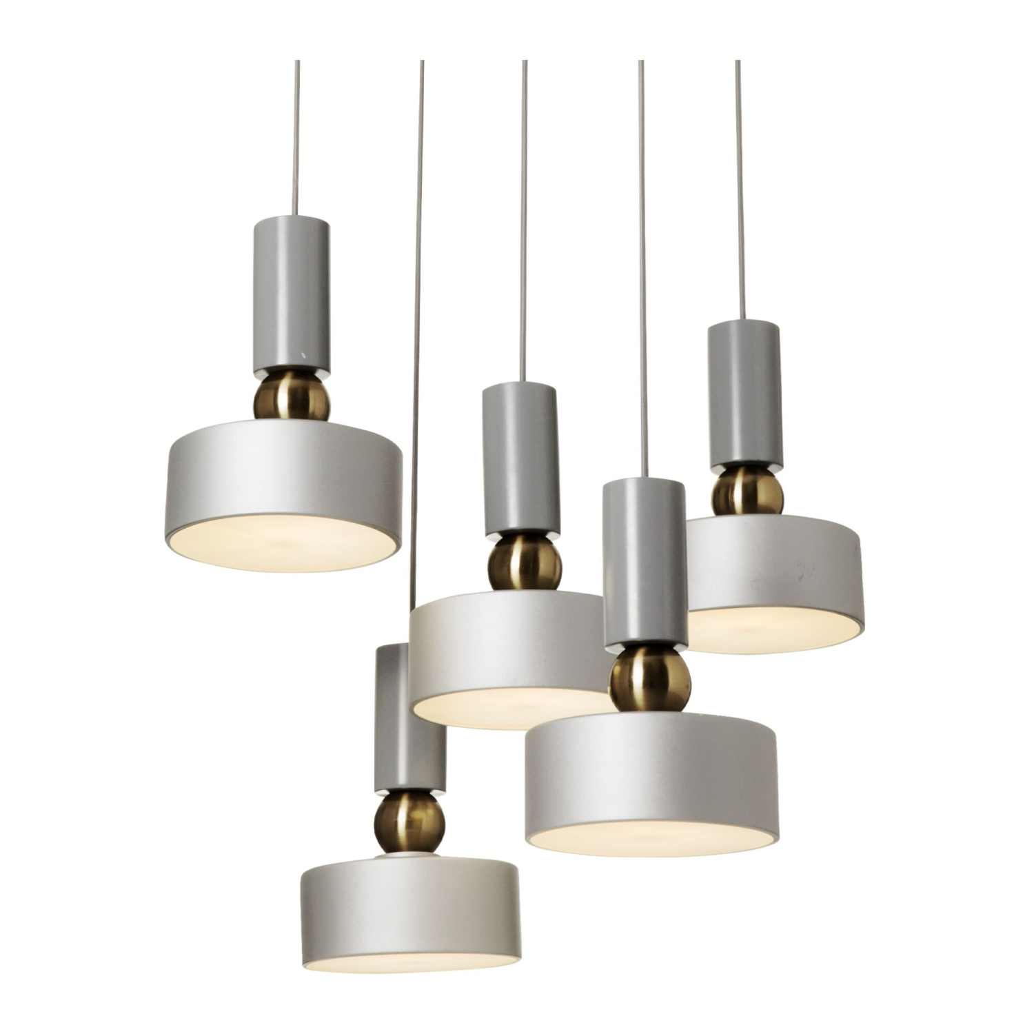 Maytoni Modern Void Подвесной светильник цвет: серебро MOD030PL-05GR