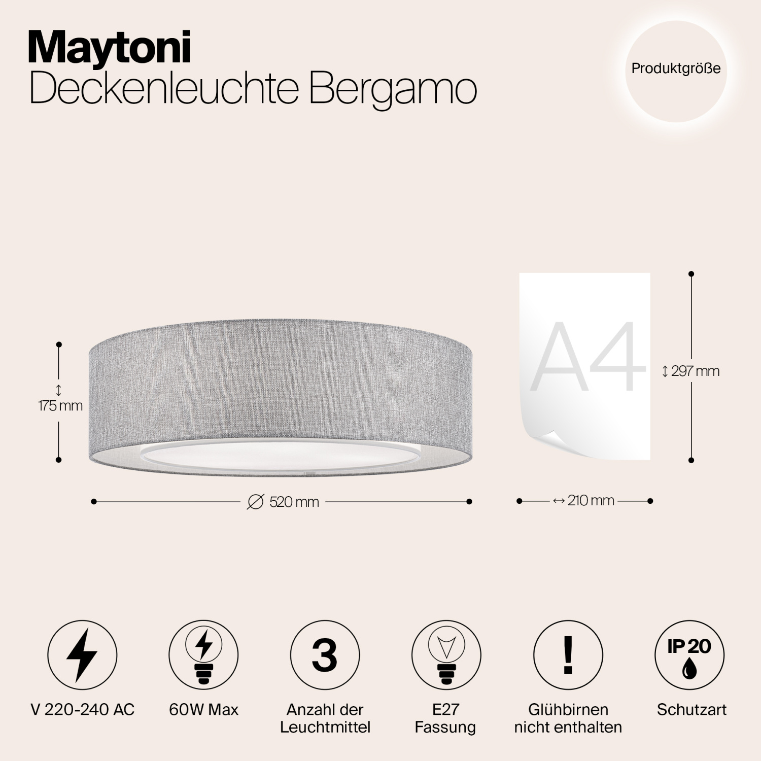 Maytoni Modern Bergamo Потолочный светильник цвет: хром MOD613CL-04GR