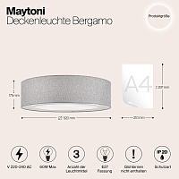 Maytoni Modern Bergamo Потолочный светильник цвет: хром MOD613CL-04GR