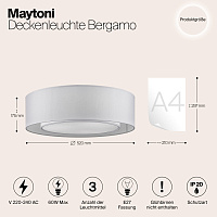 Maytoni Modern Bergamo Потолочный светильник цвет: хром MOD617CL-04GR