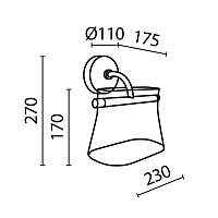 Maytoni Modern Cabaret Настенный светильник (бра) цвет: латунь MOD170WL-L8BS3K2
