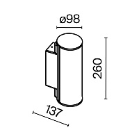 Maytoni Outdoor Rock Настенный светильник (бра) цвет: графит O434WL-L12GF3K