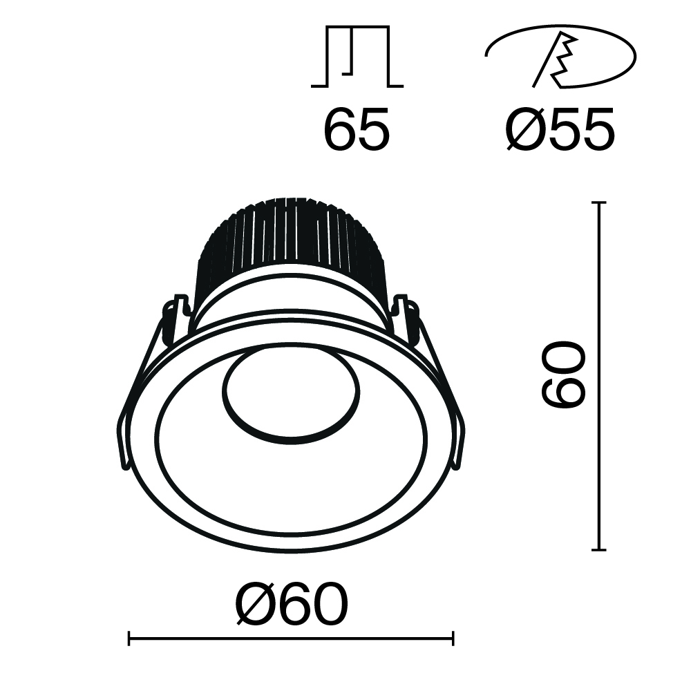 Maytoni Technical Zoom Встраиваемый светильник цвет: белый DL034-01-06W4K-W