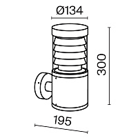 Maytoni Outdoor Spir Настенный светильник (бра) цвет: графит O439WL-L12GF3K