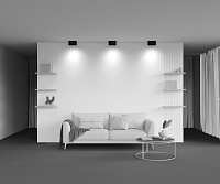 Maytoni Technical Atom Потолочный светильник цвет: черный C017CL-02B