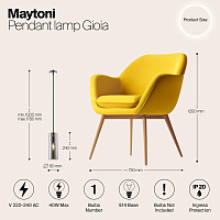 Maytoni Modern Gioia Подвесной светильник цвет: хром P011PL-01CH
