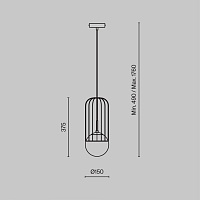 Maytoni Modern Telford Подвесной светильник цвет: золото P362PL-01G