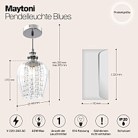 Maytoni Modern Blues Подвесной светильник цвет: никель MOD044-PL-01-N