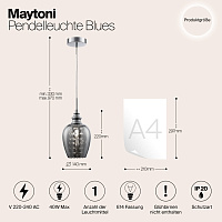 Maytoni Modern Blues Подвесной светильник цвет: никель MOD033-PL-01-N